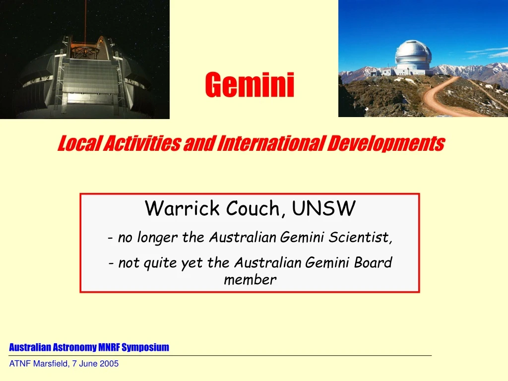 gemini local activities and international