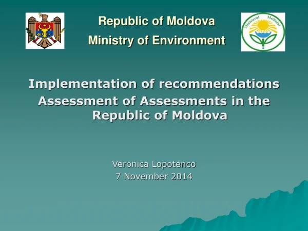 Republic of Moldova  Ministry of Environment