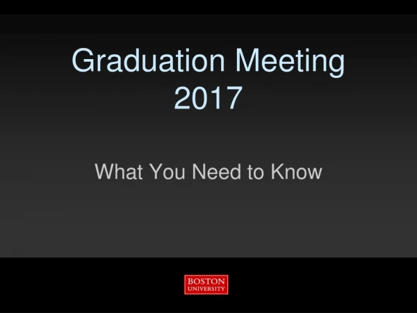 Graduation Meeting 2017