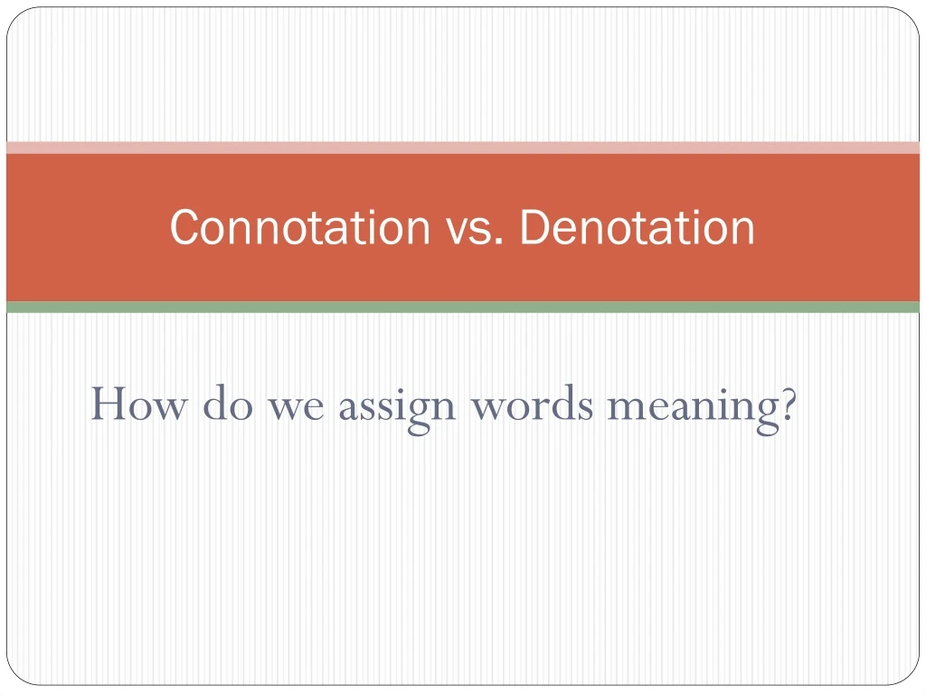 connotation vs denotation