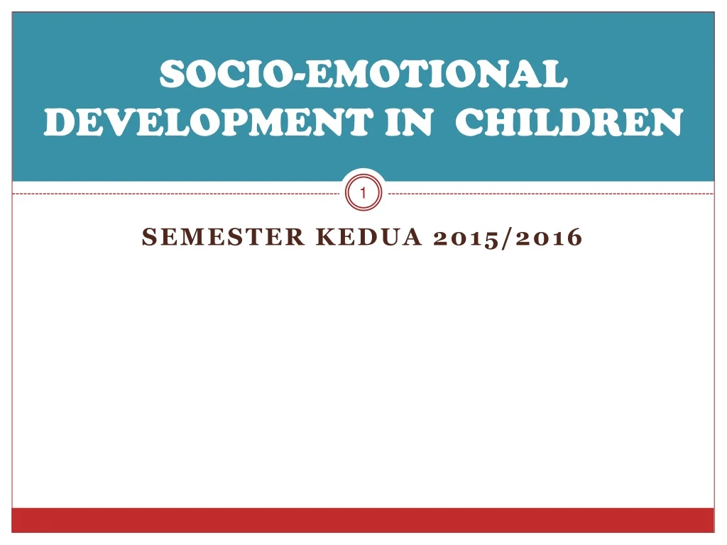 socio emotional development in children