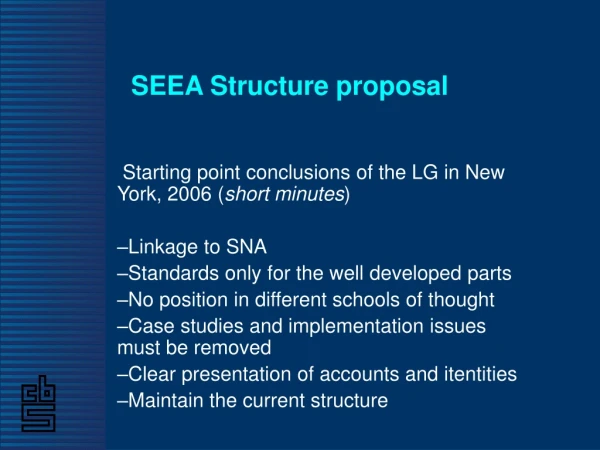 SEEA Structure proposal