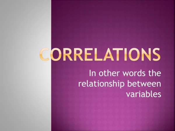 Correlations