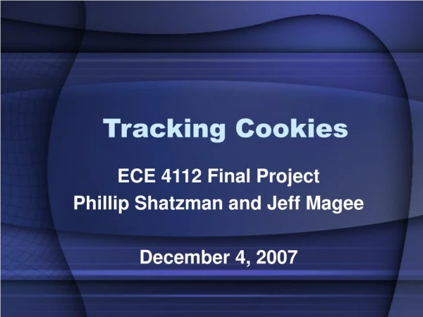 Tracking Cookies