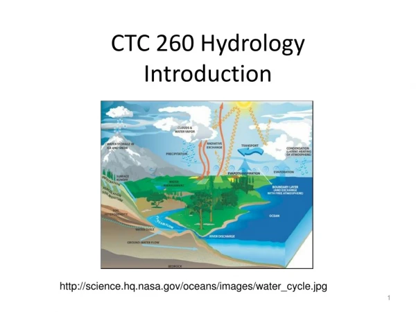 CTC 260 Hydrology Introduction