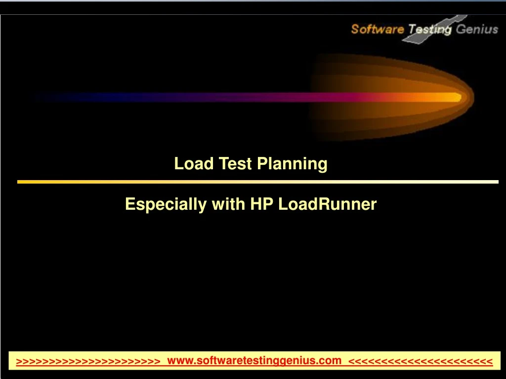 load test planning especially with hp loadrunner