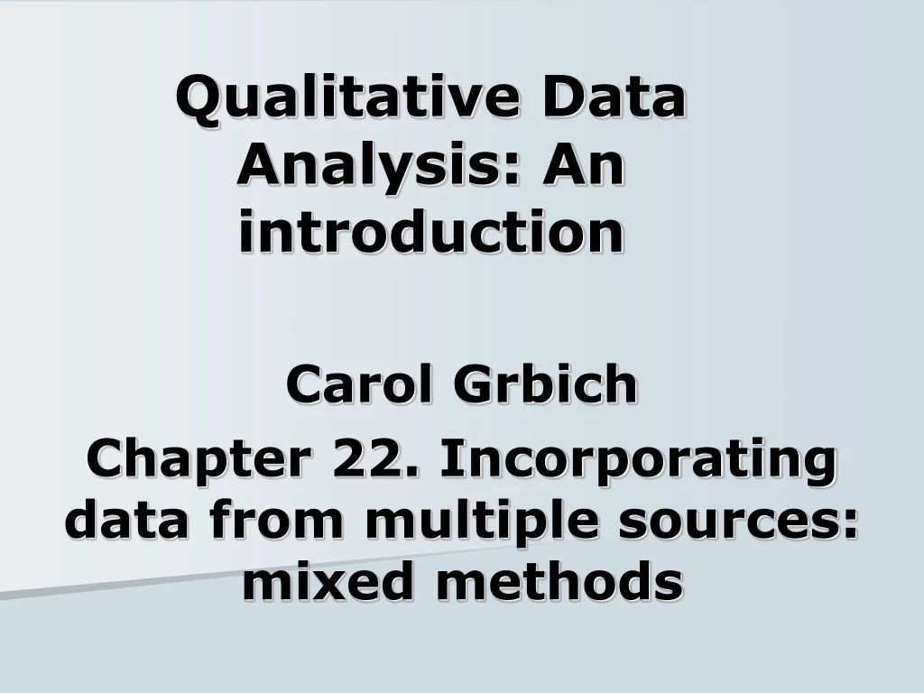 qualitative data analysis an introduction