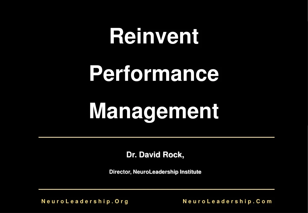 reinvent performance management