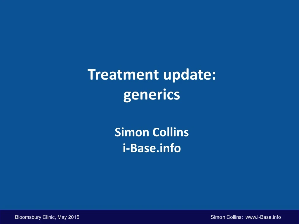 treatment update generics simon collins i base