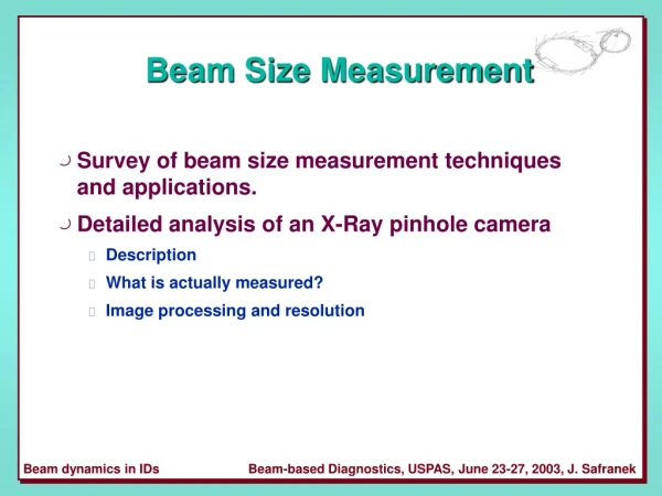 Beam Size Measurement