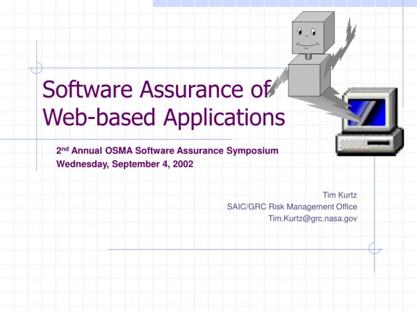Software Assurance of  Web-based Applications