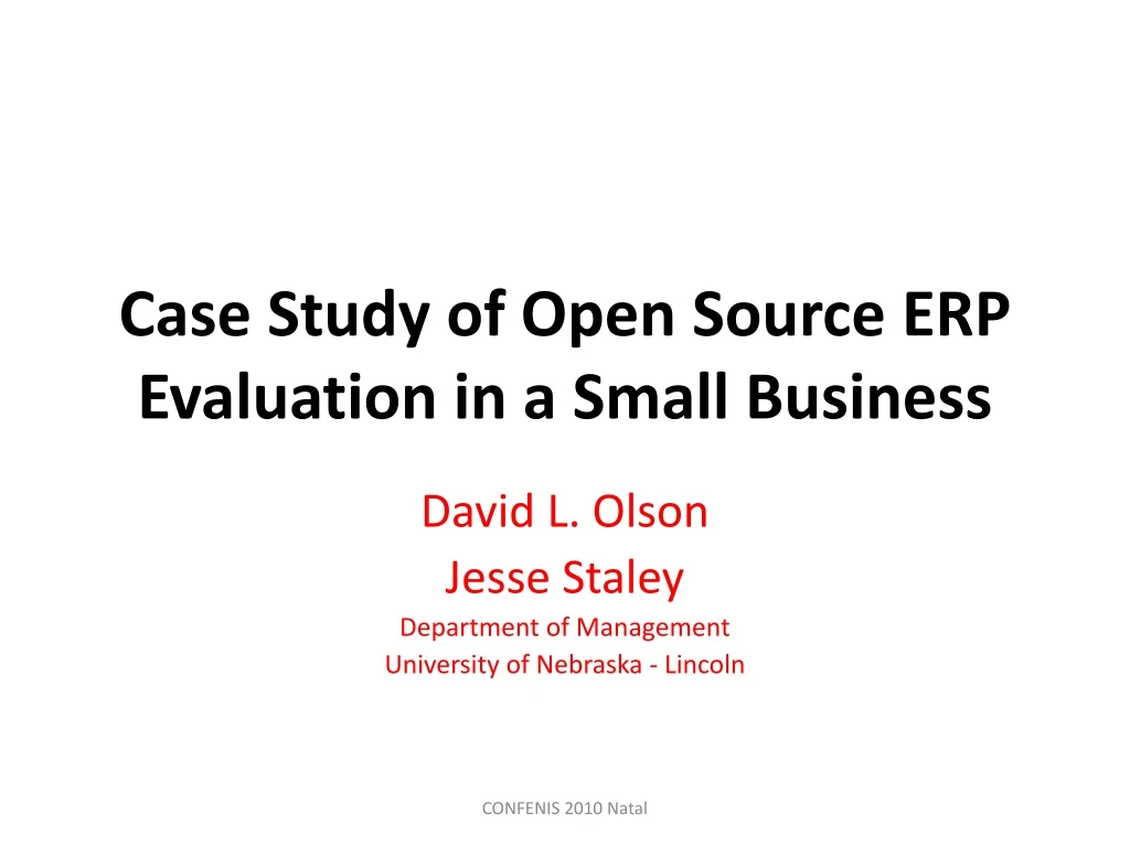 case study of open source erp evaluation in a small business