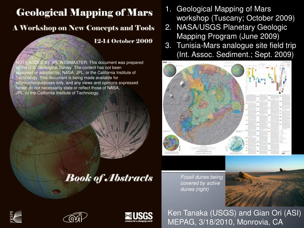 geological mapping of mars workshop tuscany
