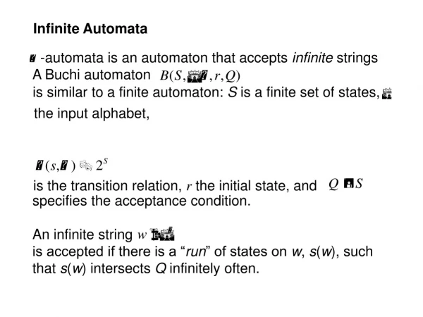 Infinite Automata