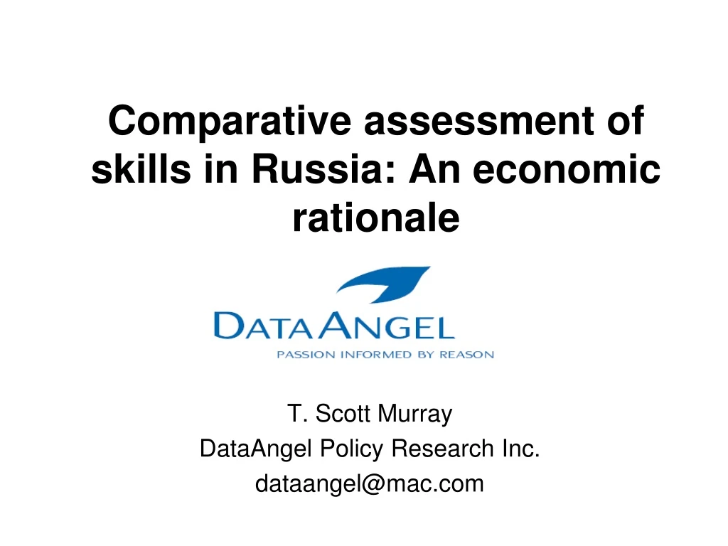 comparative assessment of skills in russia an economic rationale