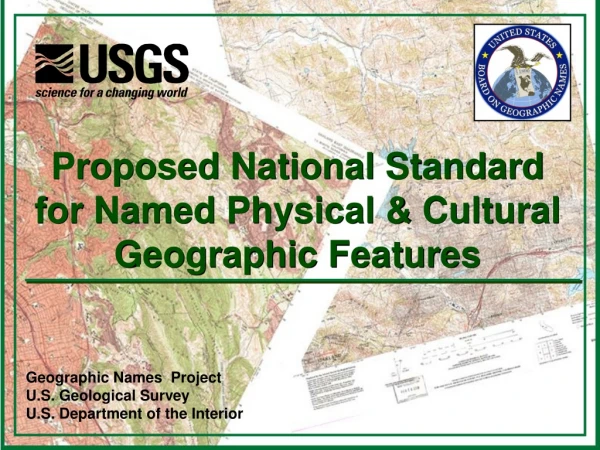Geographic Names  Project U.S. Geological Survey U.S. Department of the Interior