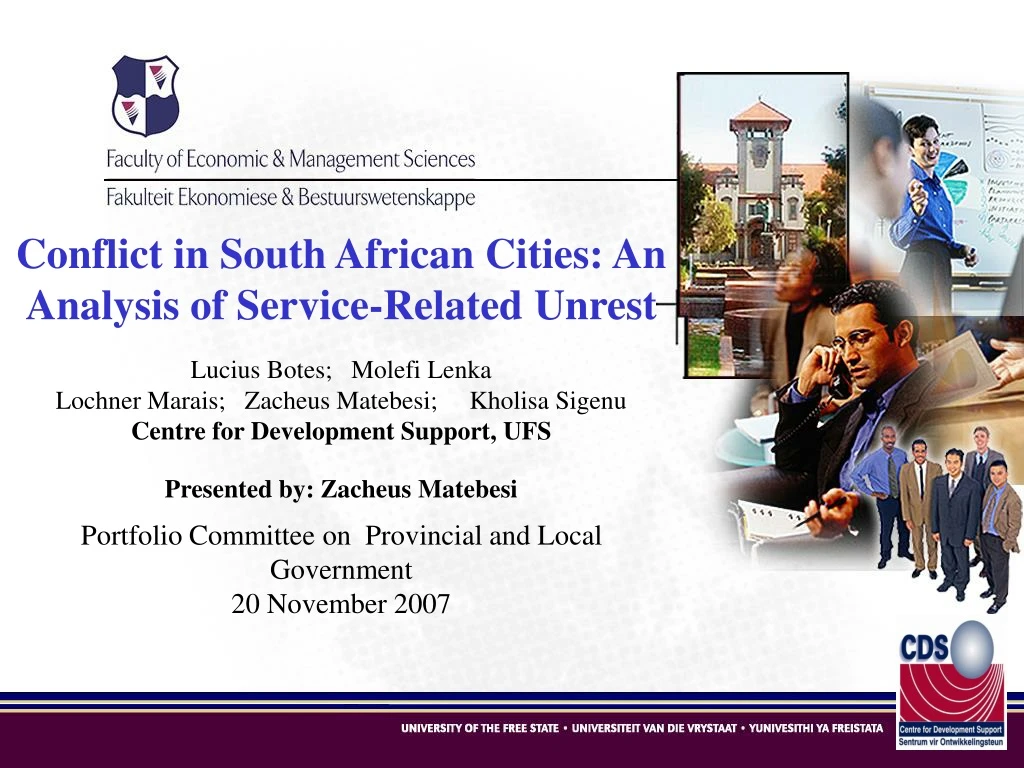 conflict in south african cities an analysis