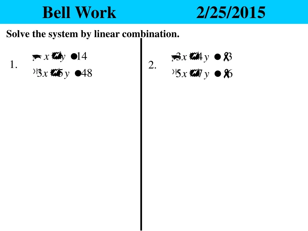 bell work 2 25 2015