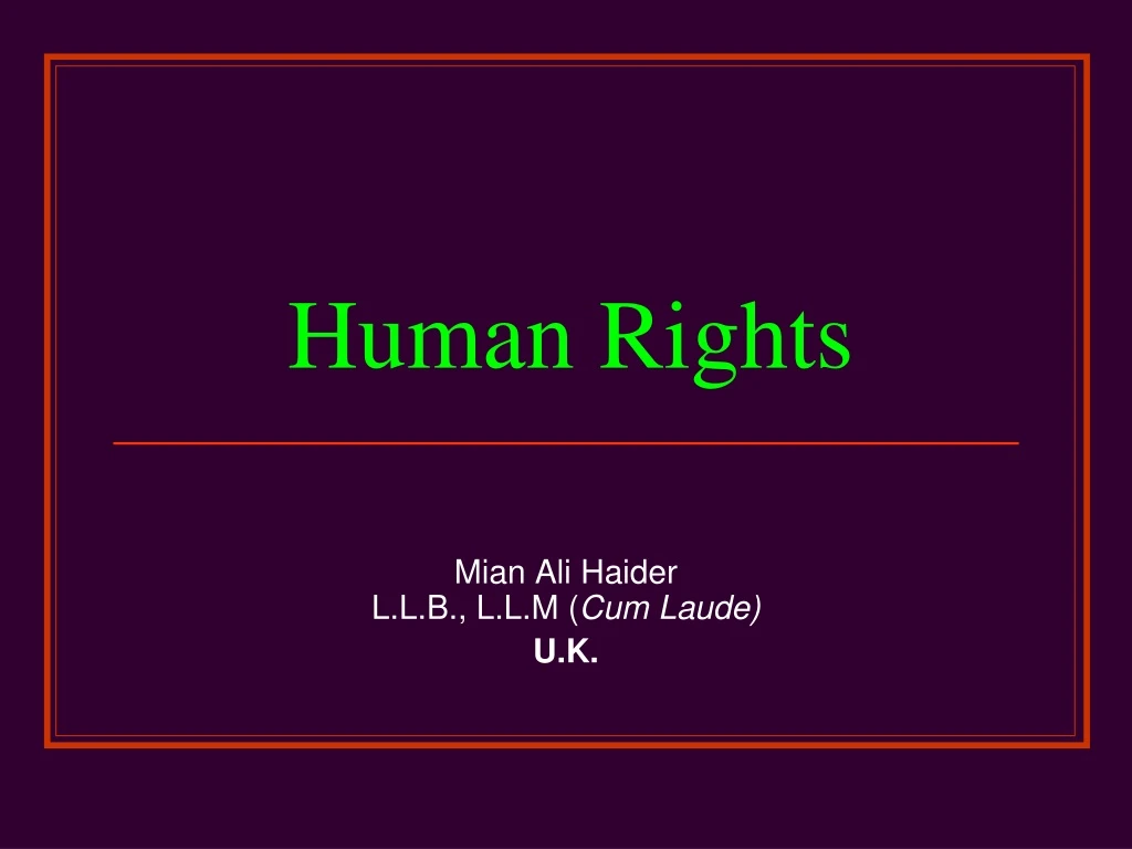 human rights