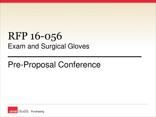 RFP 16-056 Exam and Surgical Gloves