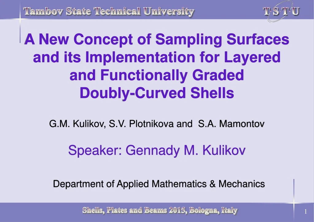 a new concept of sampling surfaces