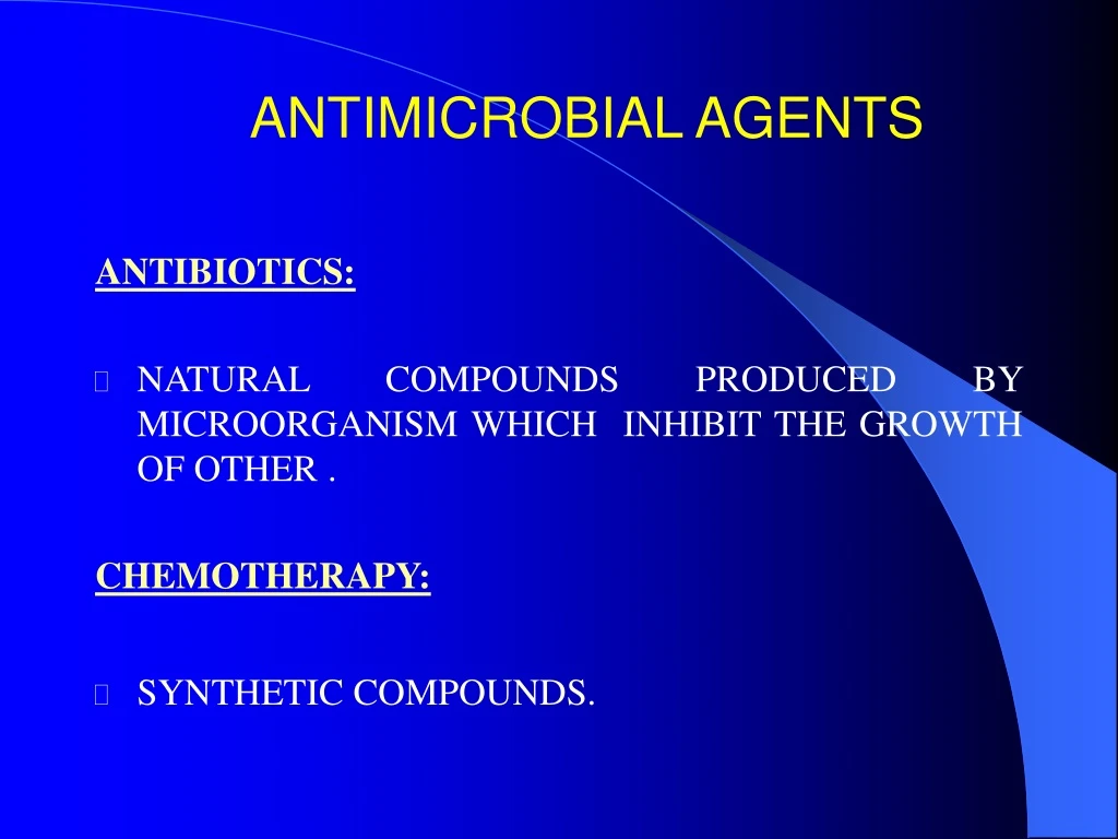 antimicrobial agents