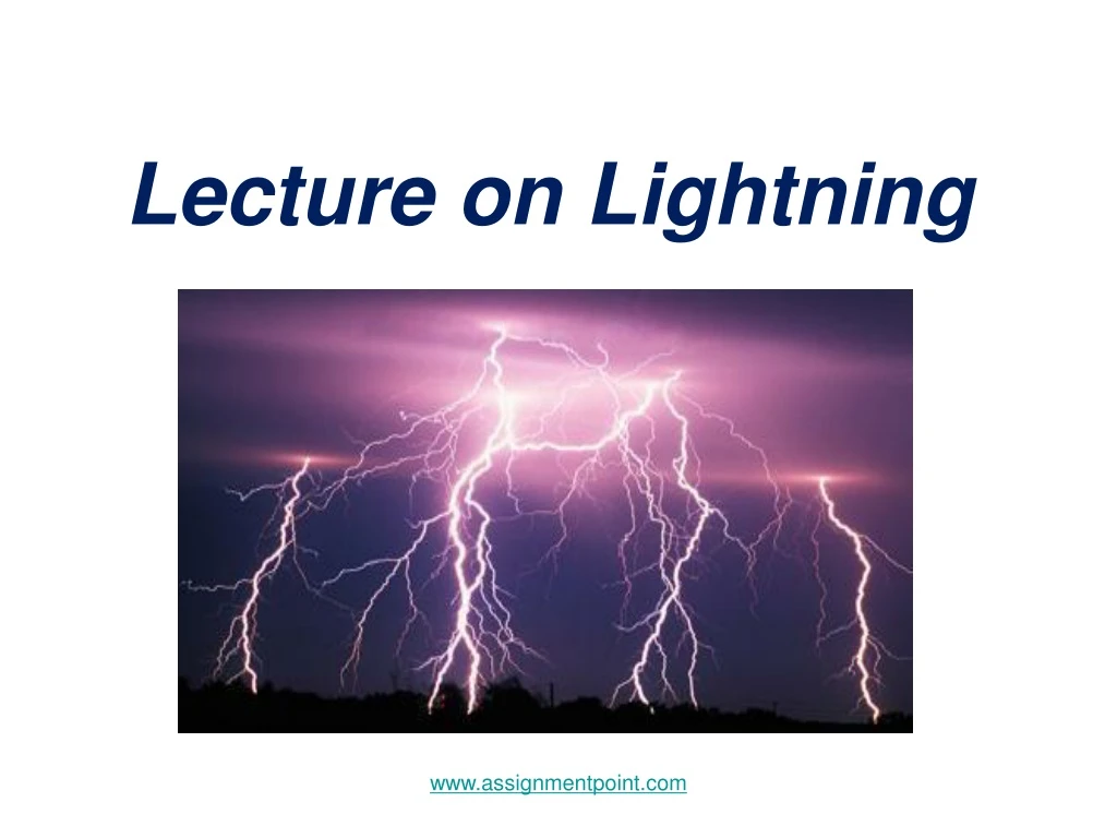 lecture on lightning