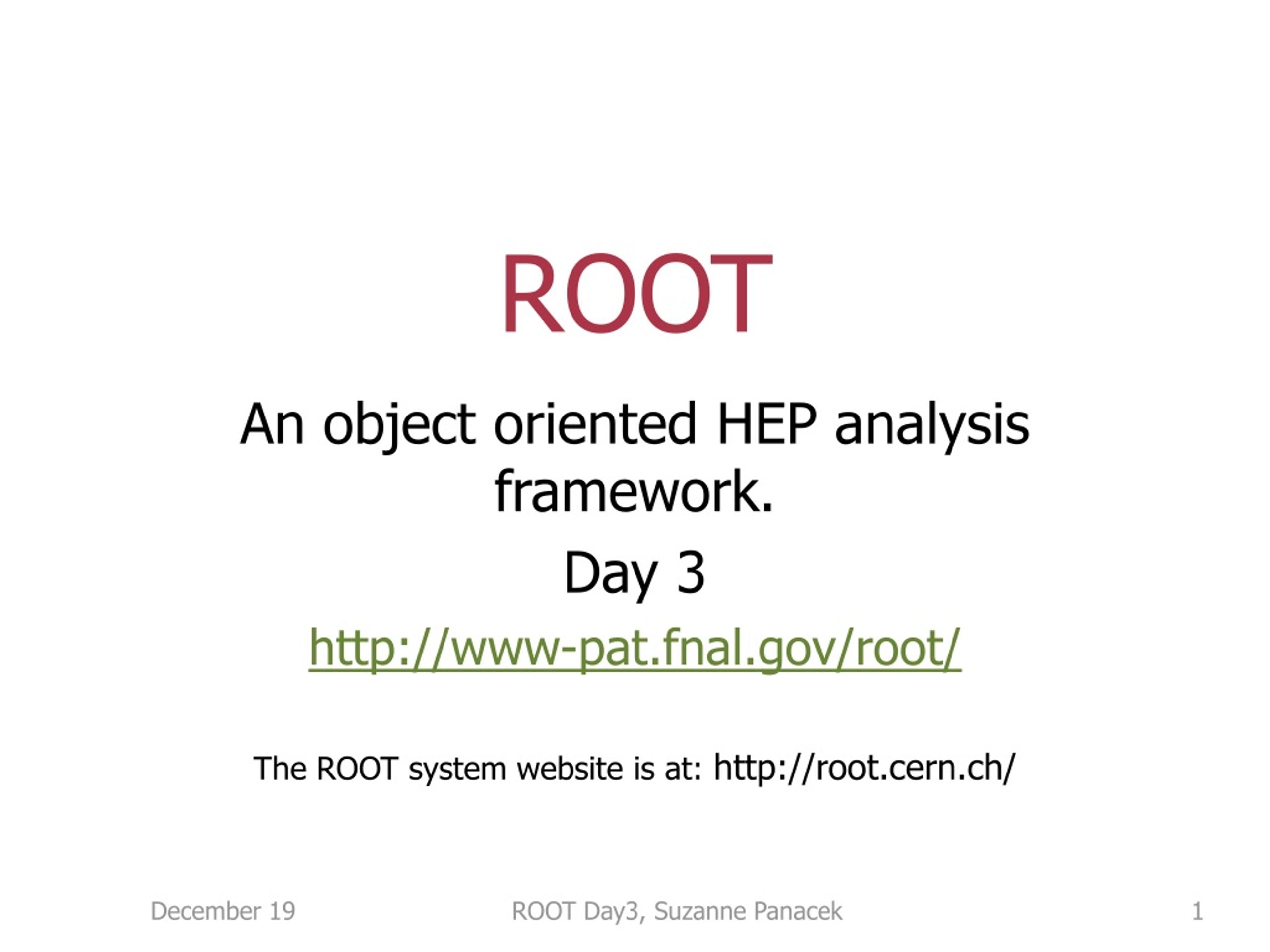 ROOT - slide 1