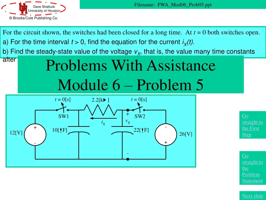 problems with assistance module 6 problem 5