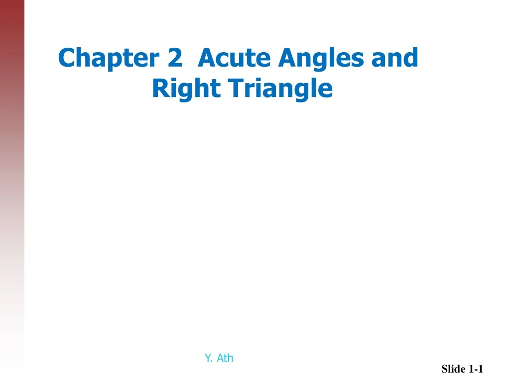 chapter 2 acute angles and right triangle