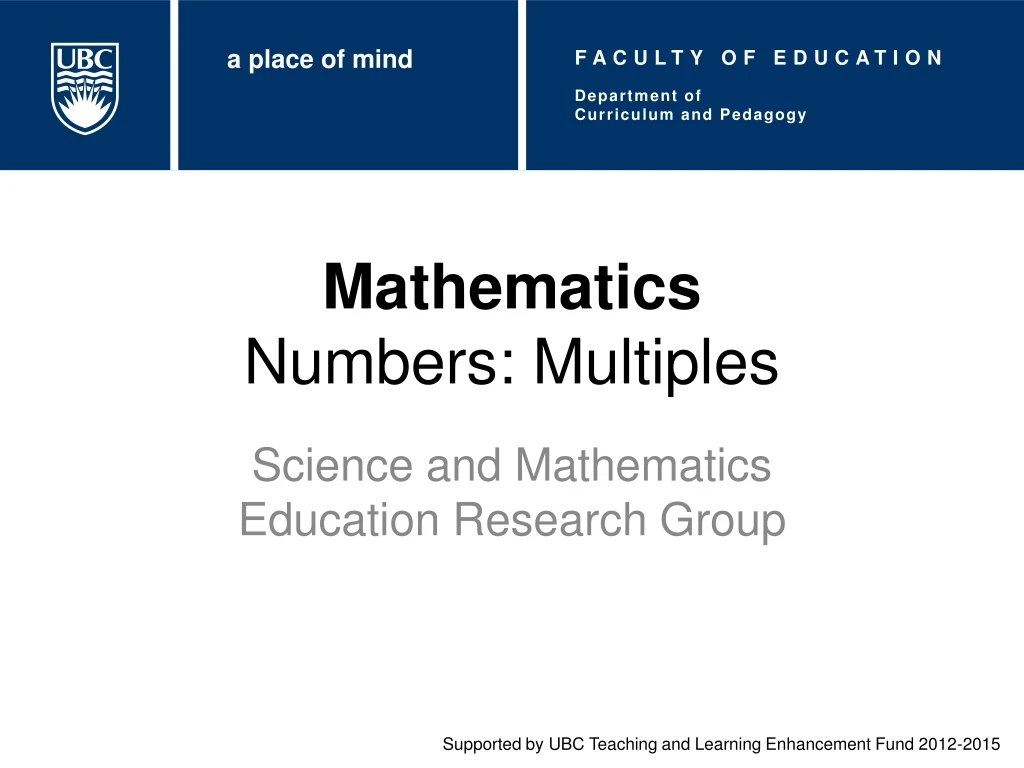 mathematics numbers multiples