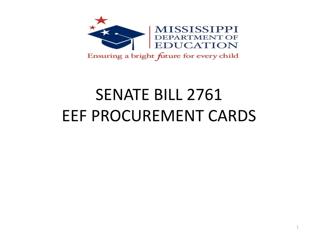 senate bill 2761 eef procurement cards