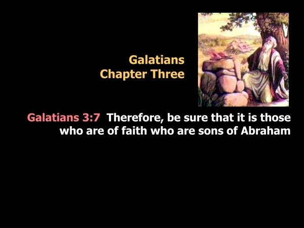 Galatians  Chapter Three