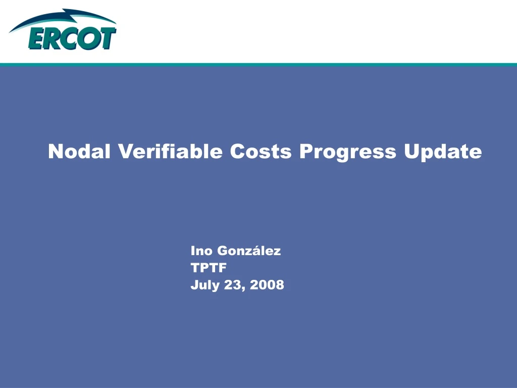 nodal verifiable costs progress update