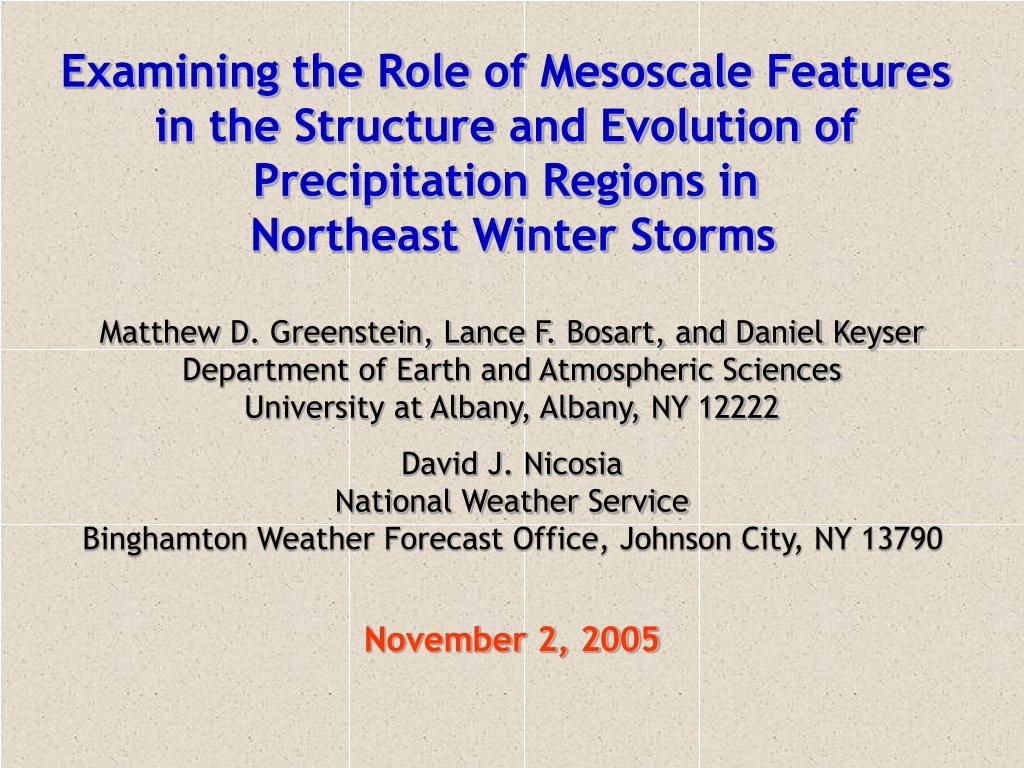examining the role of mesoscale features
