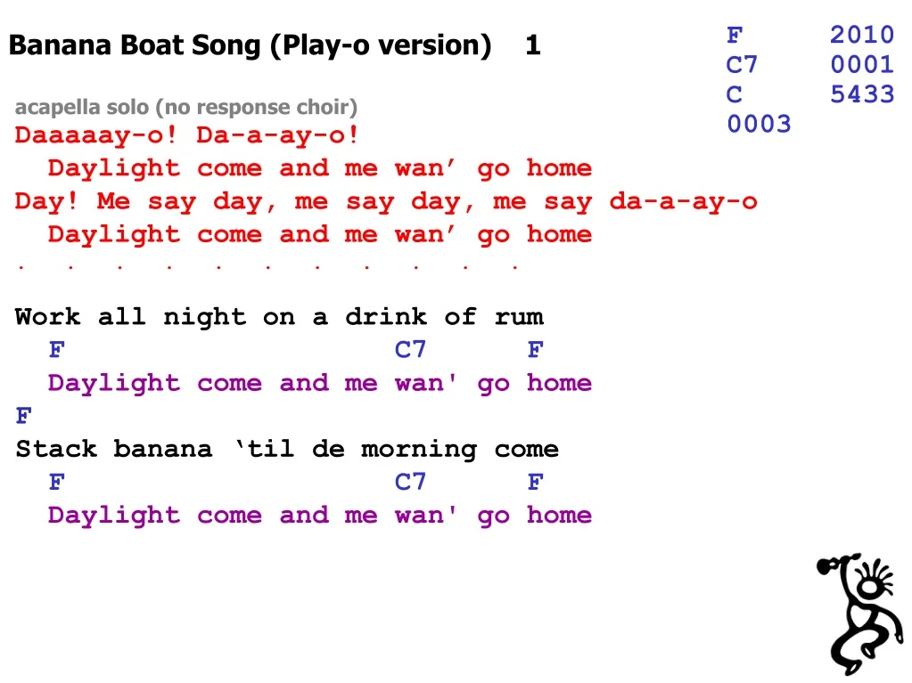 banana boat song play o version 1