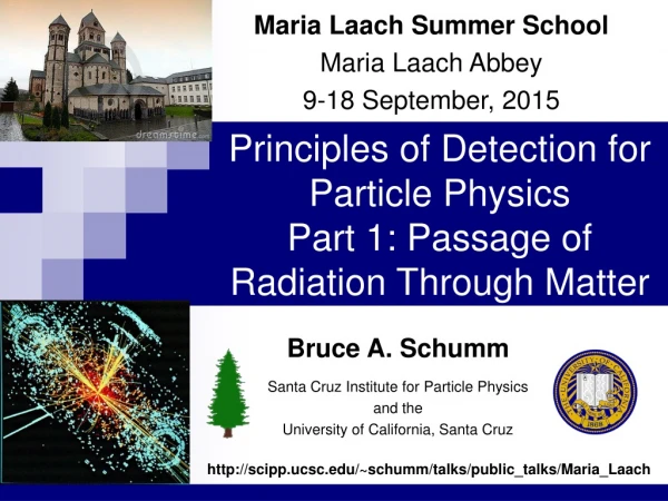 Principles of Detection for Particle Physics Part 1: Passage of Radiation Through Matter