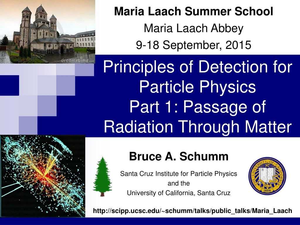 principles of detection for particle physics part 1 passage of radiation through matter