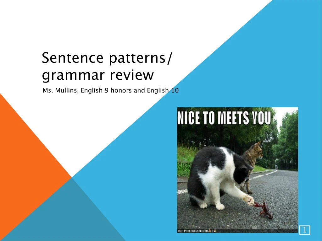 sentence patterns grammar review