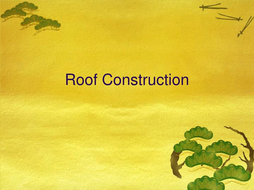 roof construction