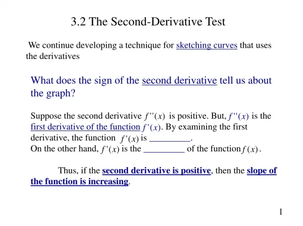 3.2 The Second-Derivative Test