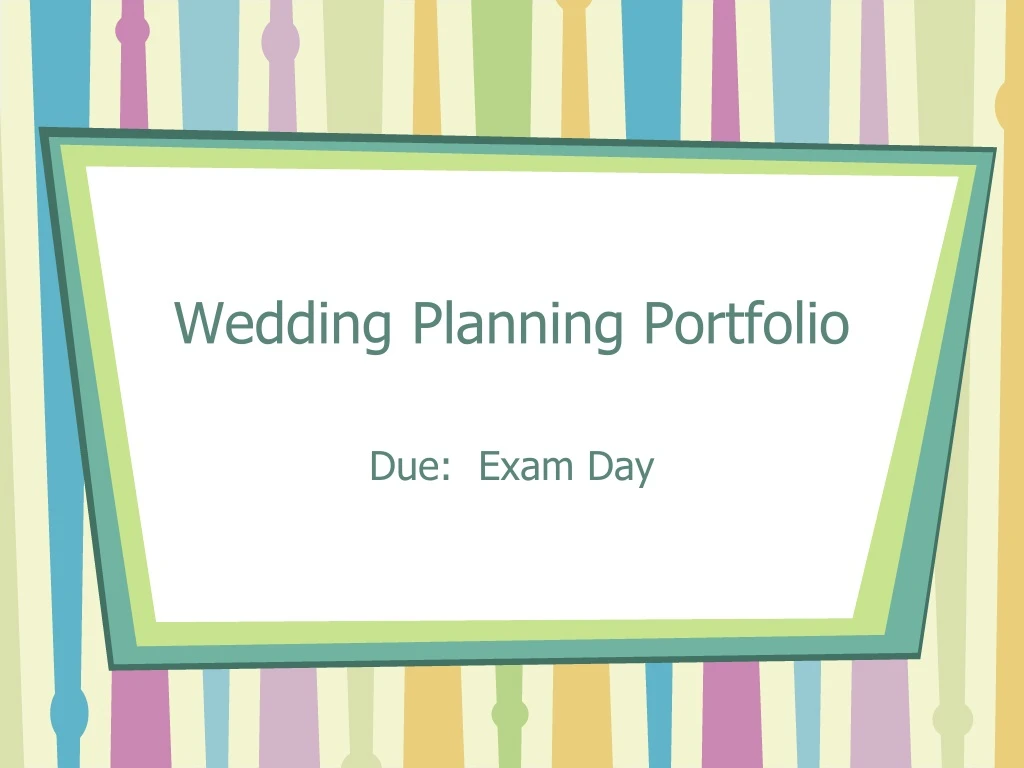 wedding planning portfolio