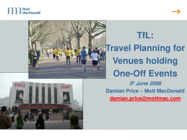 TfL: Travel Planning for Venues holding  One-Off Events 5 h  June 2008