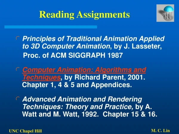 Reading Assignments