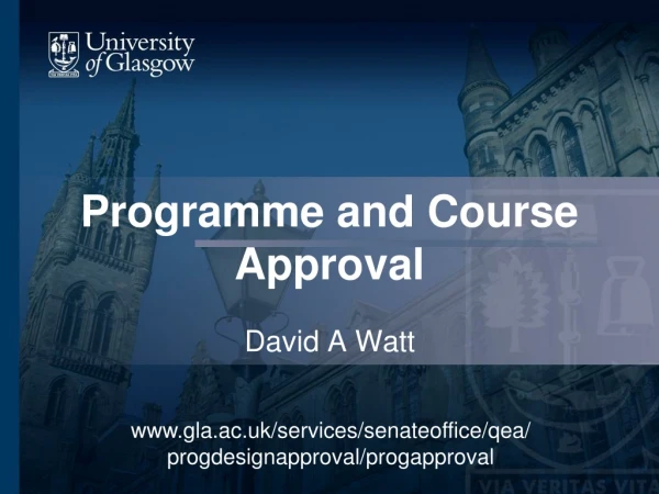 Programme and Course Approval