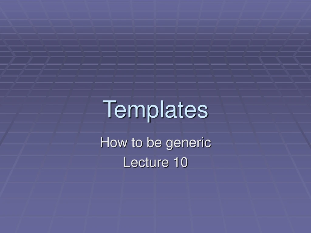 templates