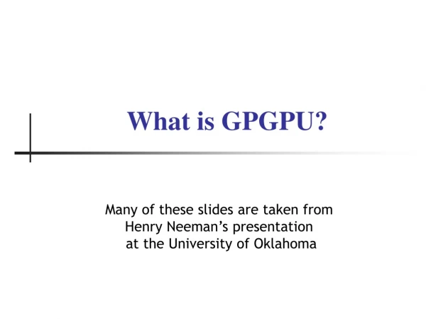 What is GPGPU?