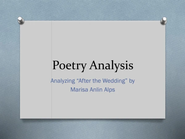 Poetry Analysis