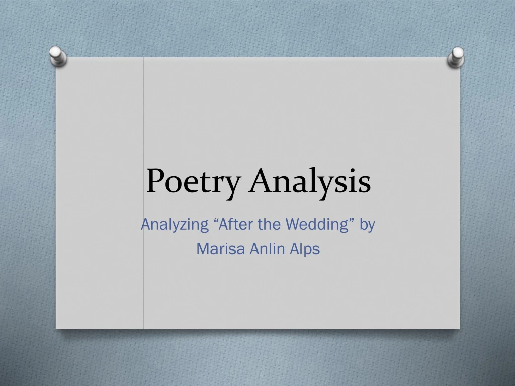 poetry analysis