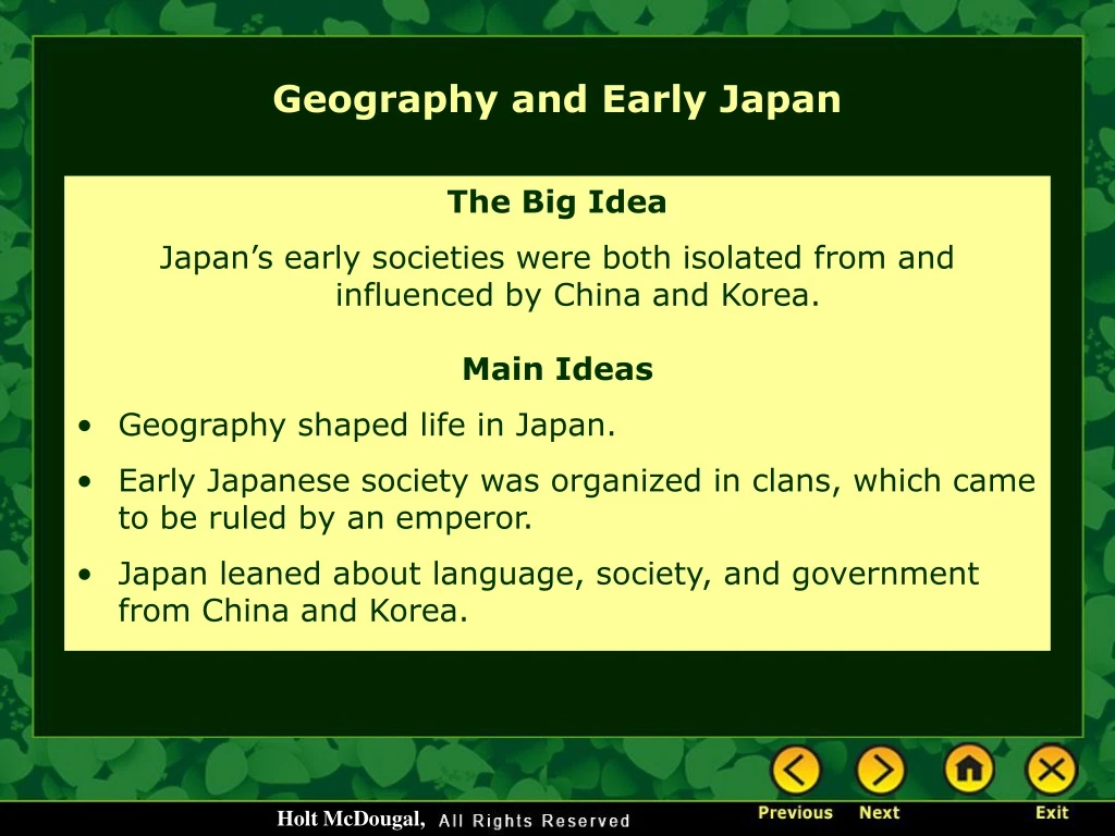 geography and early japan